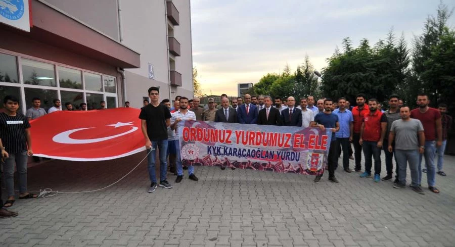 YURT ÖĞRENCİLERİNDEN BARIŞ PINARI HAREKATINA DESTEK