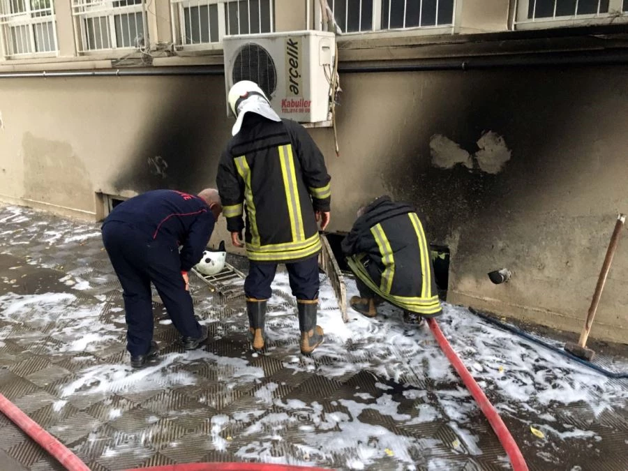 OKULUN KAZAN DAİRESİNDEKİ YANGIN KORKUTTU