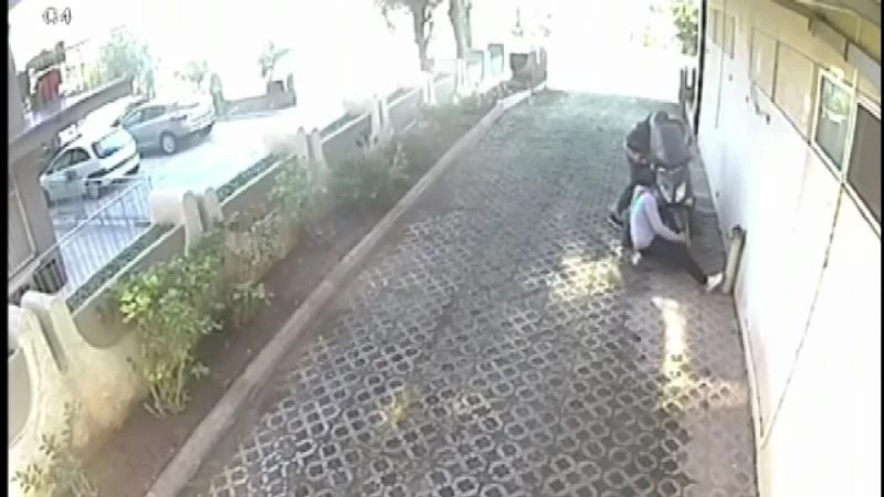 Motoru sürükleyerek böyle çaldılar
