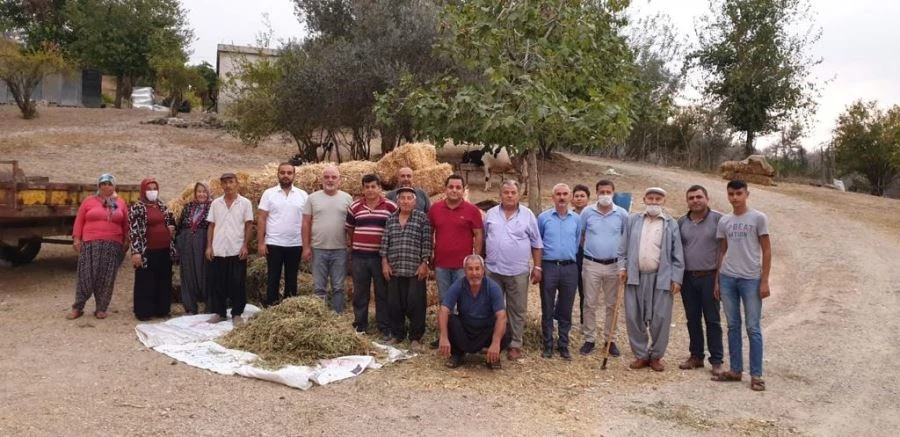 CHP İLÇE TEŞKİLATINDAN YANGINZEDELERE SAMAN BALYASI