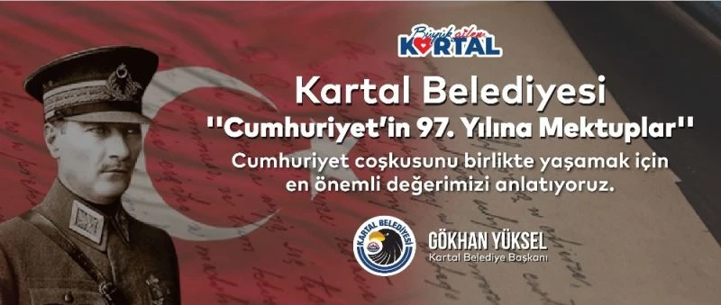 Kartal Belediyesi’nden “Cumhuriyet’in 97. Yılına Mektuplar” etkinliği
