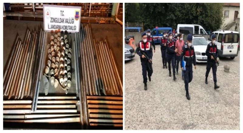 Yüksek gerilim hattındaki 6 ton galvanizi çalmışlar: 5 şüpheli gözaltında
