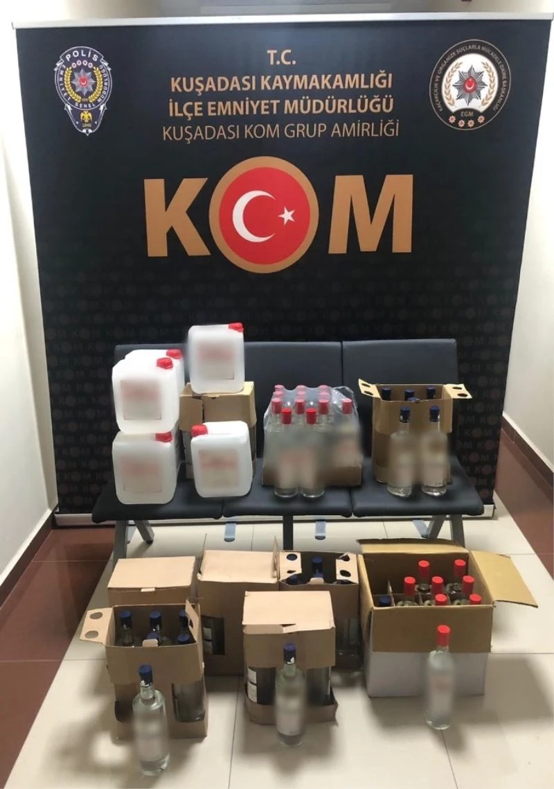 Kuşadası’nda sahte içki operasyonu, 4 kişi gözaltına alındı
