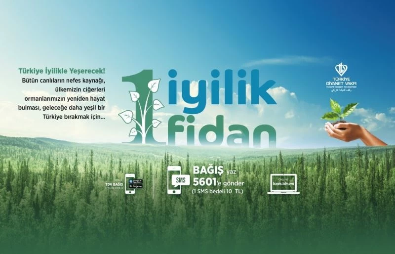 Türkiye Diyanet Vakfından “1 İyilik 1 Fidan” Kampanyası
