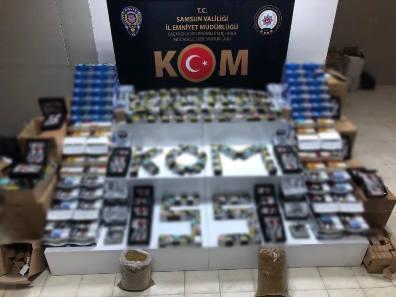 Samsun’da kaçak tütün mamulü operasyonu: 2 gözaltı
