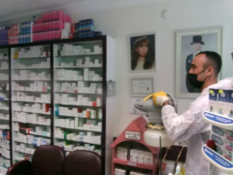 Kırıkkale’de eczaneler dezenfekte ediliyor
