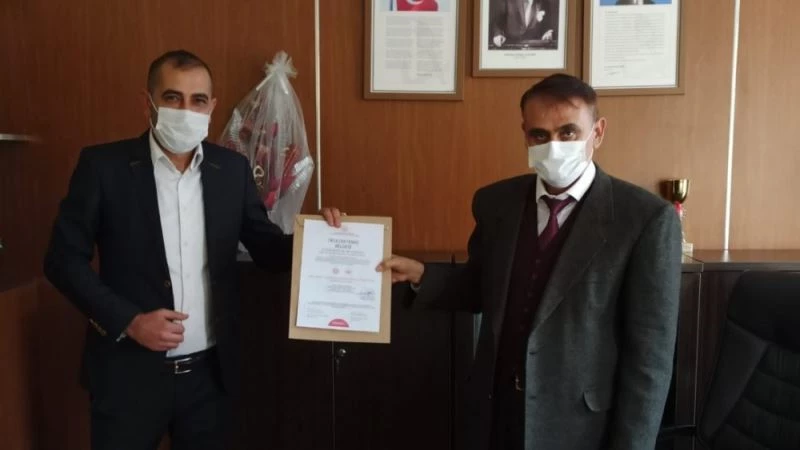 Çavdarhisar Ortaokulu’na ’’Okulumuz temiz sertifikası’’
