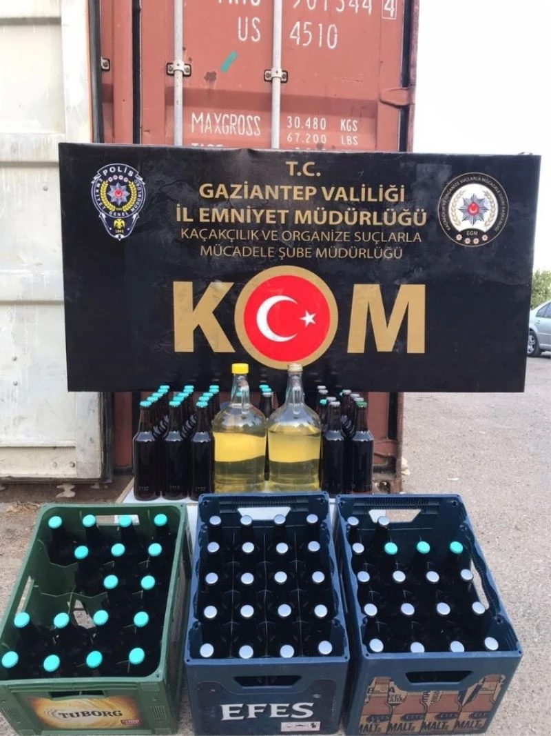 Sahte alkol üretenlere operasyon: 1 gözaltı
