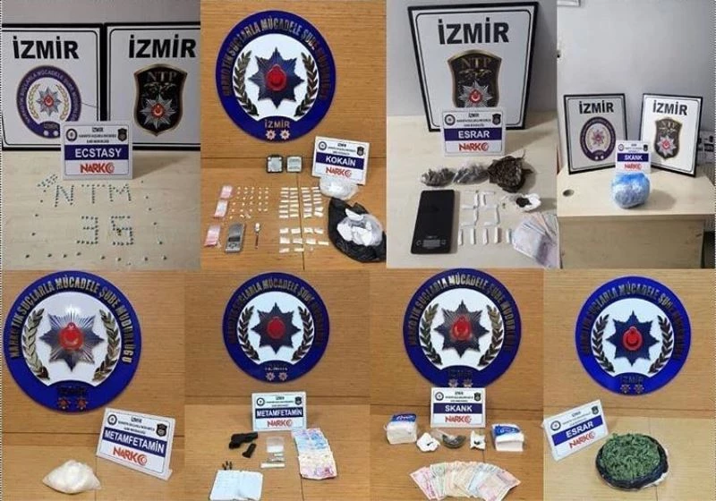İzmir’de zehir tacirlerine ardı ardına baskınlar: 13 kişi tutuklandı
