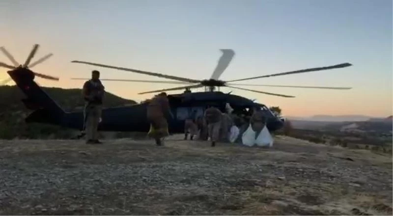 Lice’de 4 farklı noktada 877 kilogram esrar ele geçirildi
