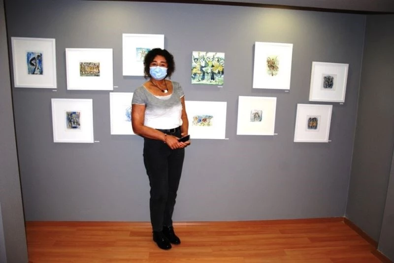 Ressam Müge Süel, “Dans” konulu kişisel resim sergisini açtı
