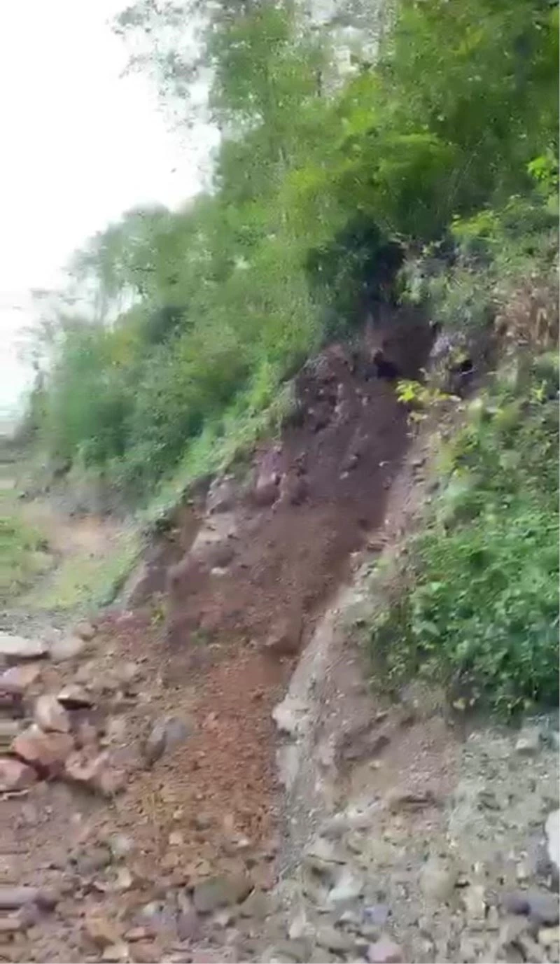 Heyelan anı cep telefonu kameraları ile kaydedildi
