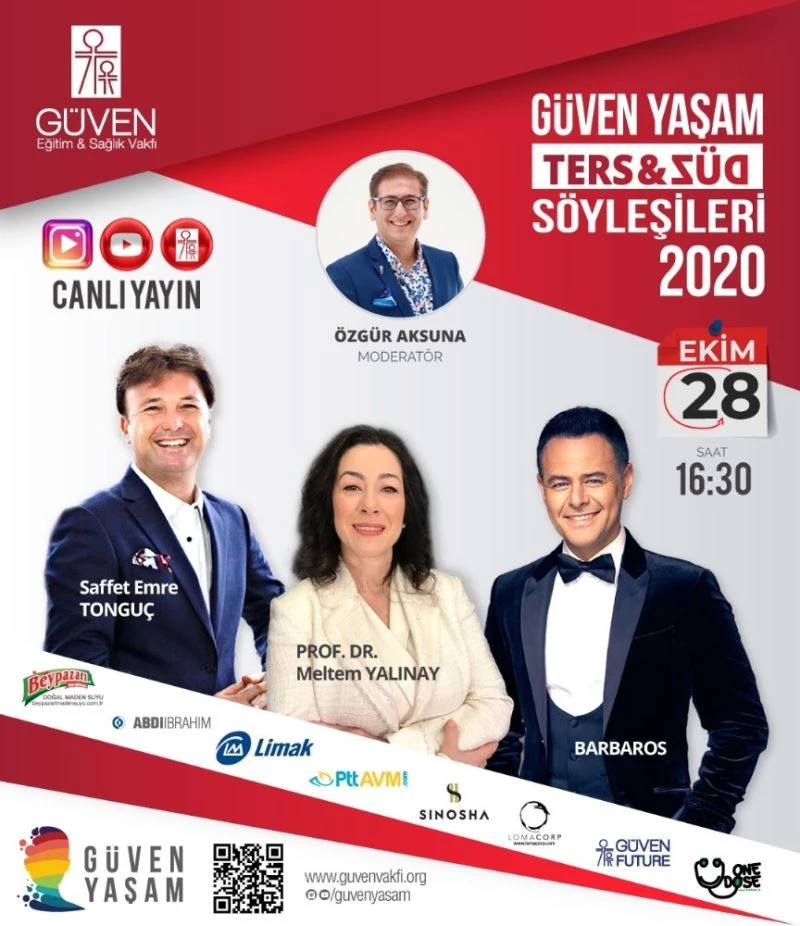 Güven Eğitim ve Sağlık Vakfı’nın ‘Ters ve Düz Söyleşileri 2020’ etkinliği başlıyor
