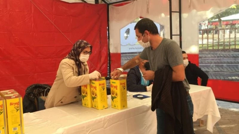 Yağ bitince 1 kişi kan bağışladı
