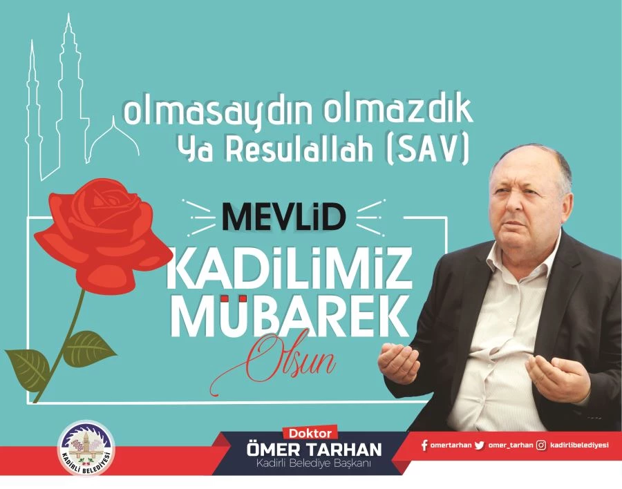 BAŞKAN TARHAN’IN MEVLİD KANDİLİ MESAJI