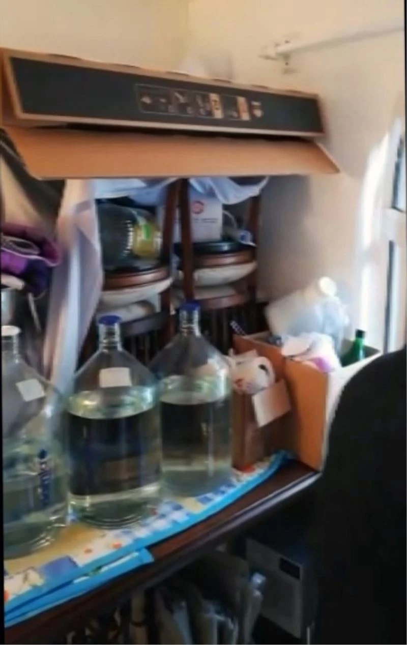 296 litre sahte alkol ele geçirildi
