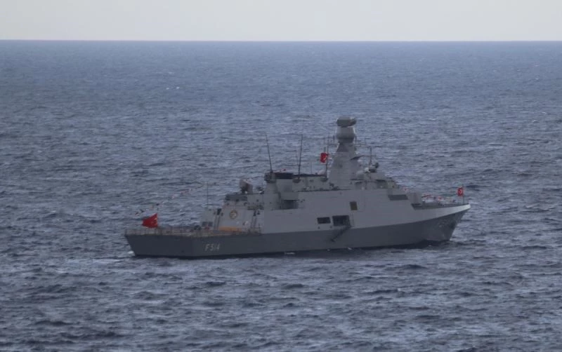 Kınalıada korveti 29 Ekim için Antalya açıklarına demirlendi
