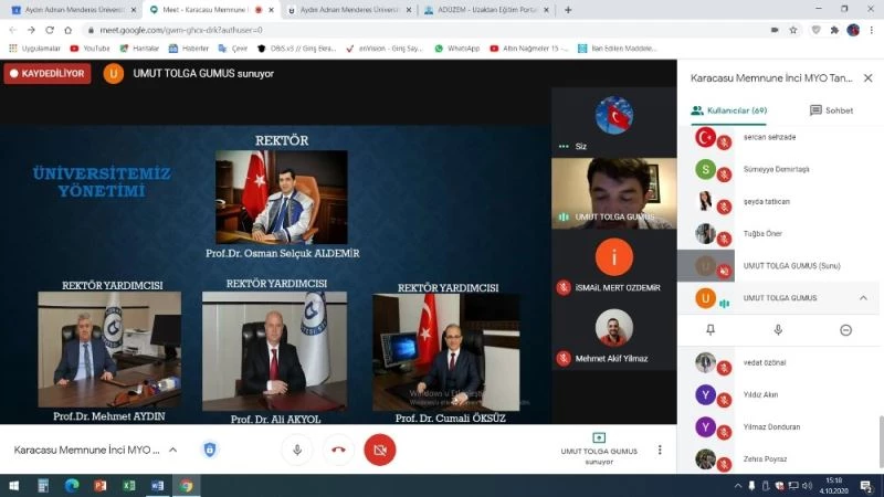 Karacasu Memnune İnci MYO Oryantasyon Eğitimi gerçekleşti
