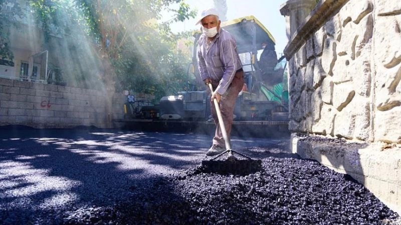 Siteler Mahallesinde asfalt çalışması
