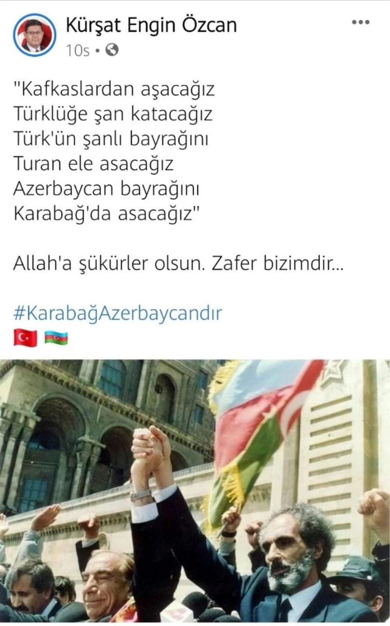 Başkan Özcan; “Bir kere yükselen bayrak bir daha inmez”
