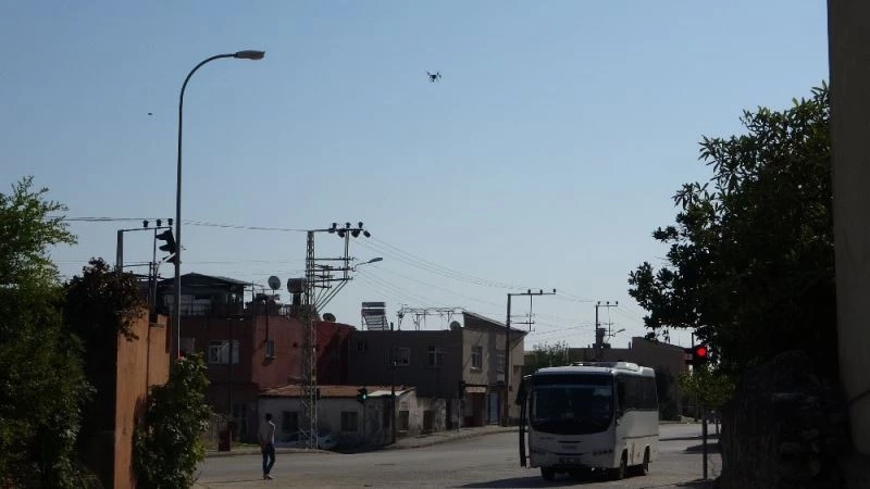 Esnaf droneli denetimi film gibi izledi
