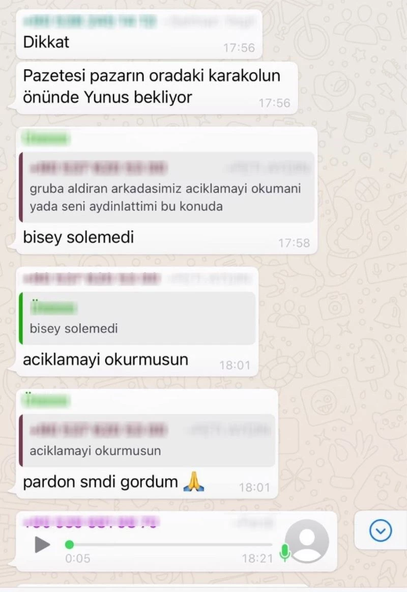 WhatsApp grubu kurarak uygulama noktalarını ifşa eden grup üyeleri hakkında soruşturma açıldı
