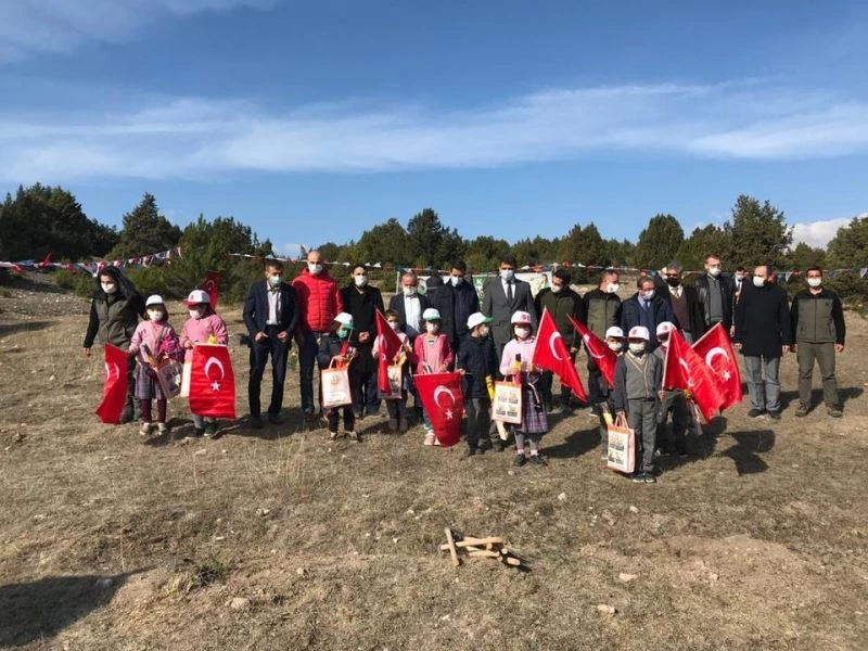 Aslanapa’da bin adet sedir ağacı toprakla buluştu
