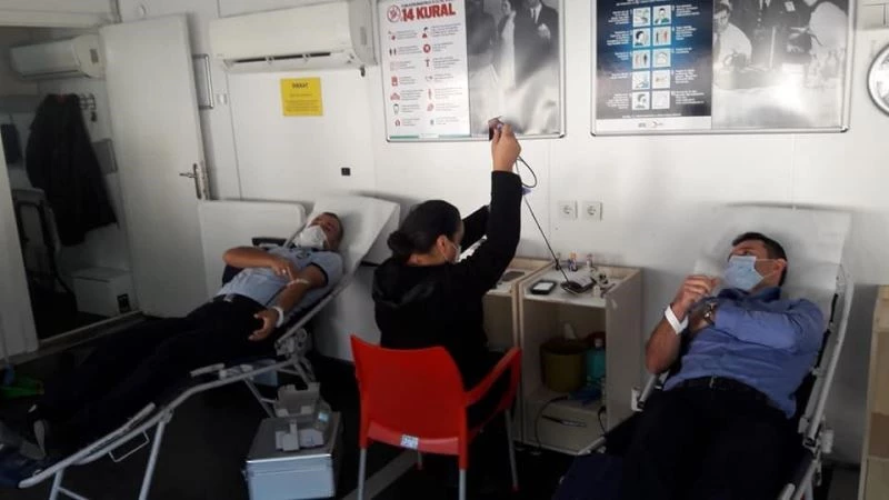 Zabıta memurlarından kan bağışına destek
