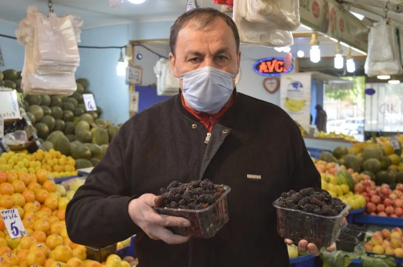 Yazın 10 liraya satılan karadut, kışın 50 liradan tezgahlardaki yerini aldı
