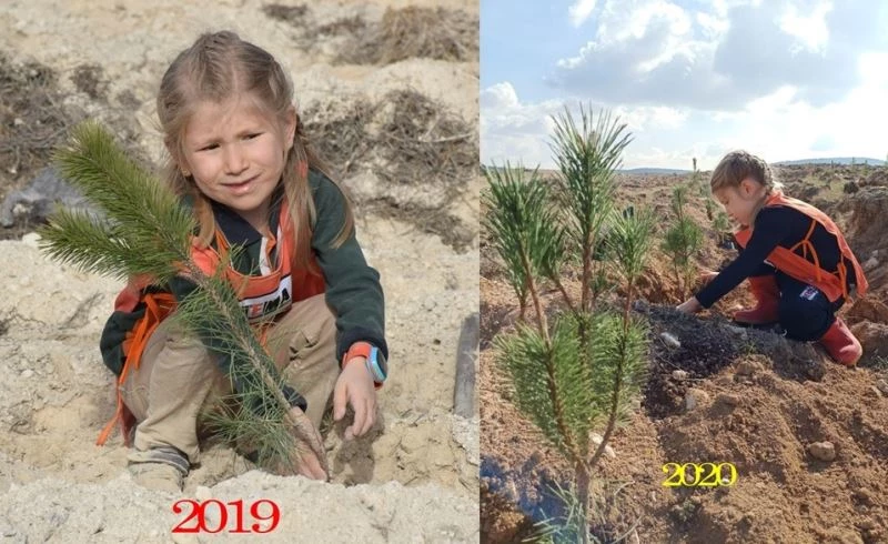 8’inci yaş gününü fidan dikerek kutladı
