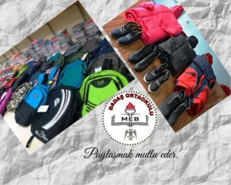 “Paylaşmak Mutlu Eder” sloganıyla öğrencilere yardım ettiler
