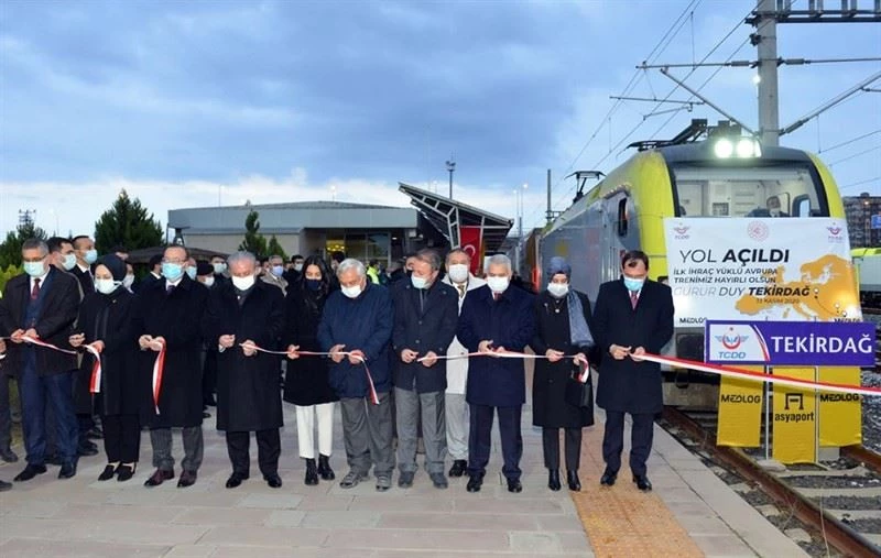 Tekirdağ’dan Avrupa’ya ilk ihracat yükü trenle Avrupa’ya gönderildi
