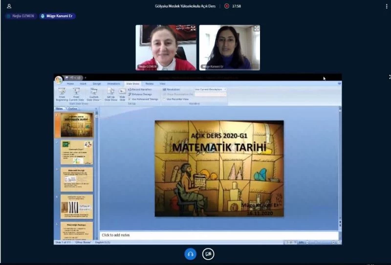 Açık derste matematik tarihi anlatıldı
