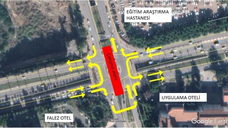 Falez Kavşağı 20 günlüğüne trafiğe kapanacak
