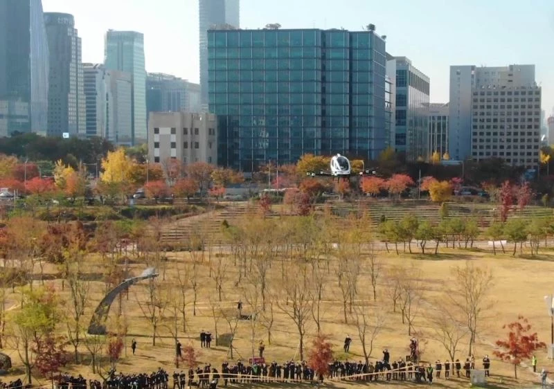 Drone taksi Güney Kore’nin başkenti Seul’da ilk uçuşunu gerçekleşirdi
