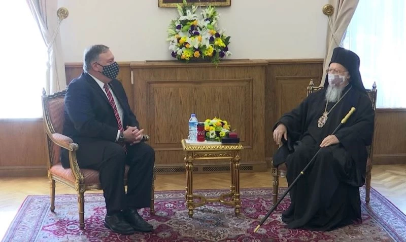 ABD  Dışişleri Bakanı Mike Pompeo, Patrik Bartholomeos ile görüştü
