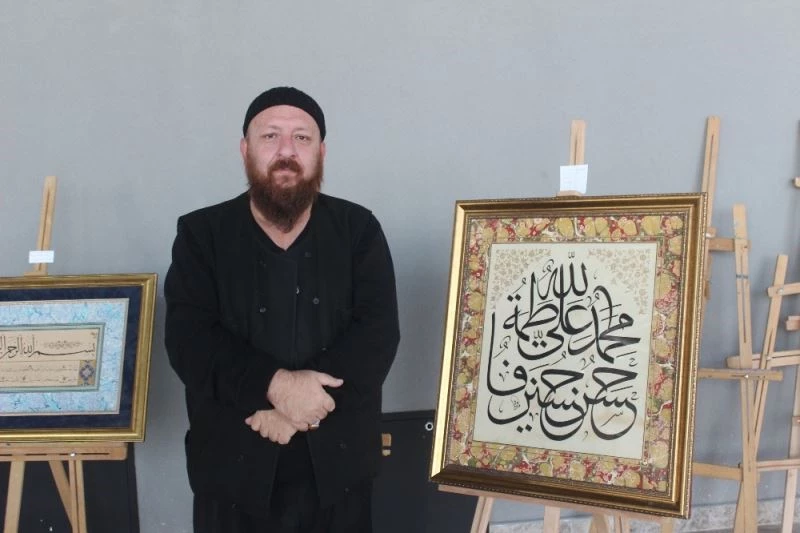 Hattat Mahmut Şahin ve öğrencilerinin eserleri Kocaeli’de sergilendi
