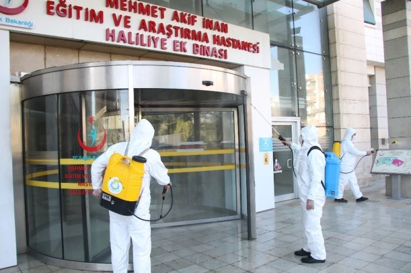 Hastaneler dezenfekte edildi

