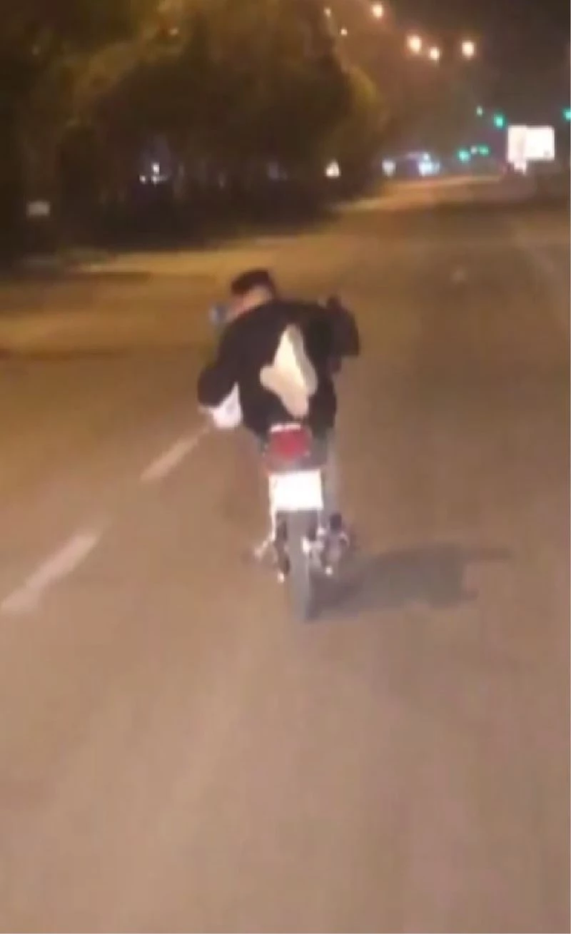 Motosiklet üzerindeki tehlikeli yolculuğa 2 bin 761 lira ceza
