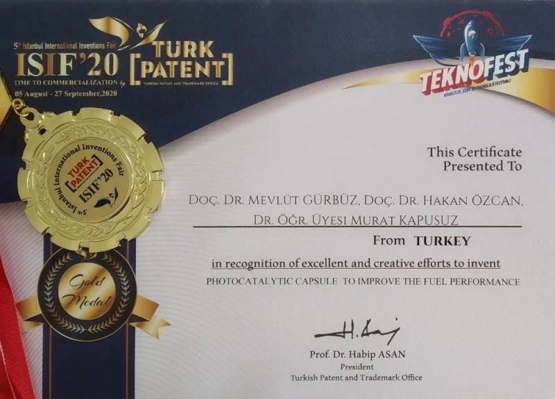 Yüzde 10 yakıt ekonomisi sağlayan cihaza altın madalya
