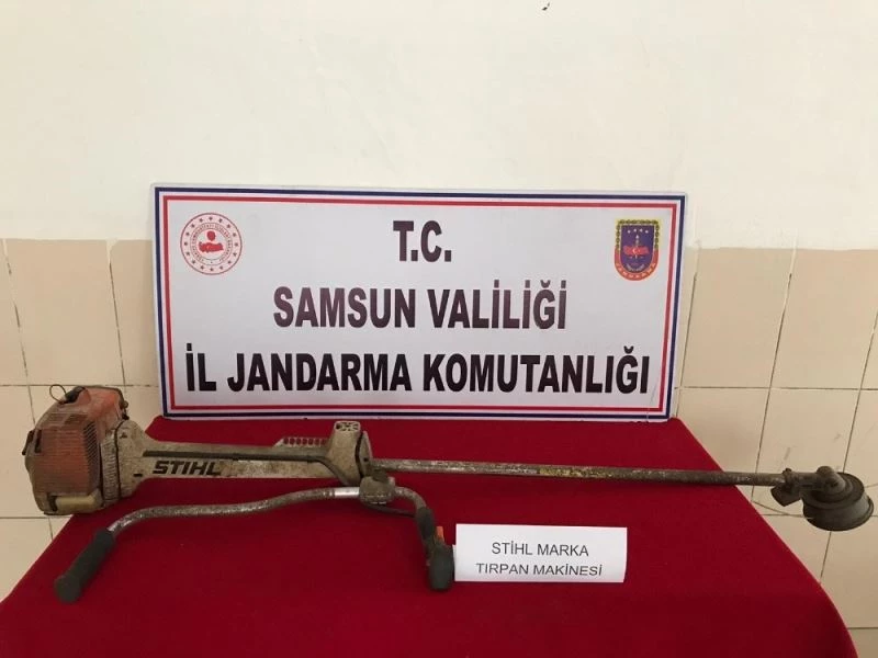 Ot biçme makinesi hırsızlığı iddiasına gözaltı
