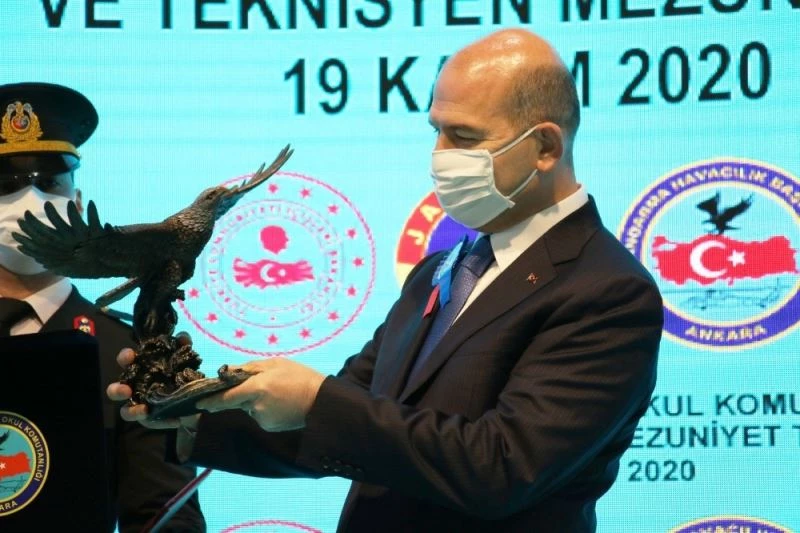 Bakan Soylu Jandarma Pilot ve Teknisyen Temel Kursları Mezuniyet Töreni’ne katıldı
