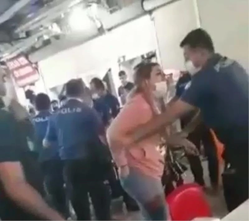 Maske cezası yazmak isteyen polise yumruk atan evli çift gözaltına alındı
