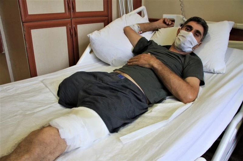 Ölümden döndü, tek bacağını kaybetti şimdi protez bacak bekliyor
