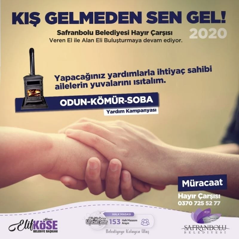 Safranbolu Belediyesi ’Kış Gelmeden Sen Gel’ kampanyası başlattı
