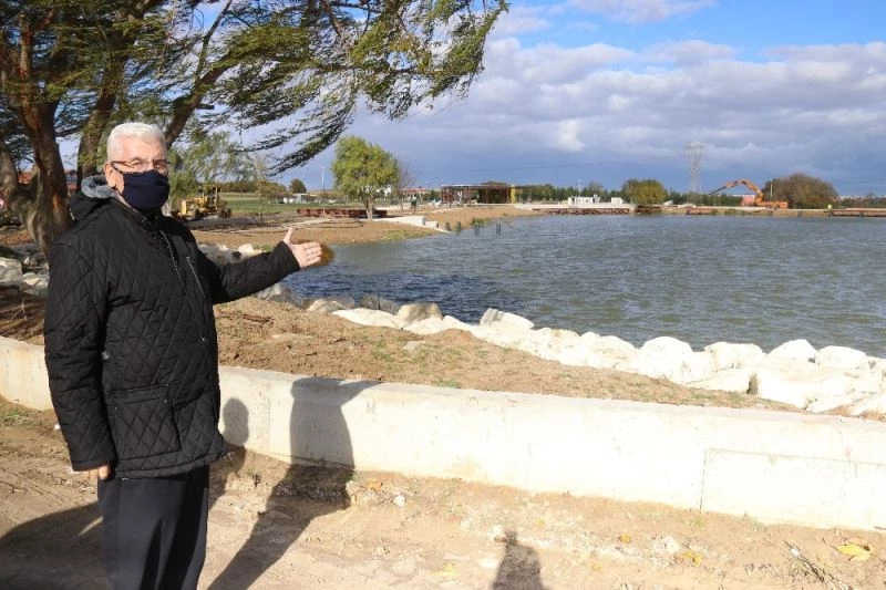 Başkan Yüksel Ergene’de ilk olarak Velimeşe Göleti’ni inceledi
