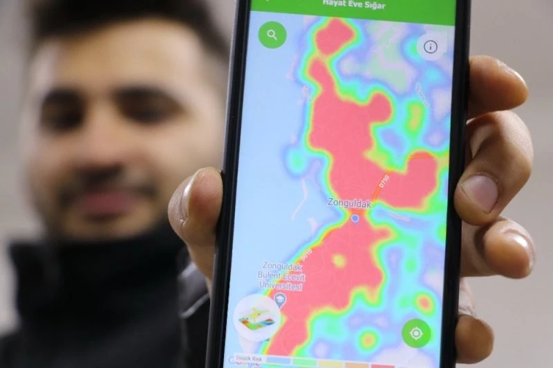 Haritada alarm veren Zonguldak’ta kent merkezinde sakinlik hakim
