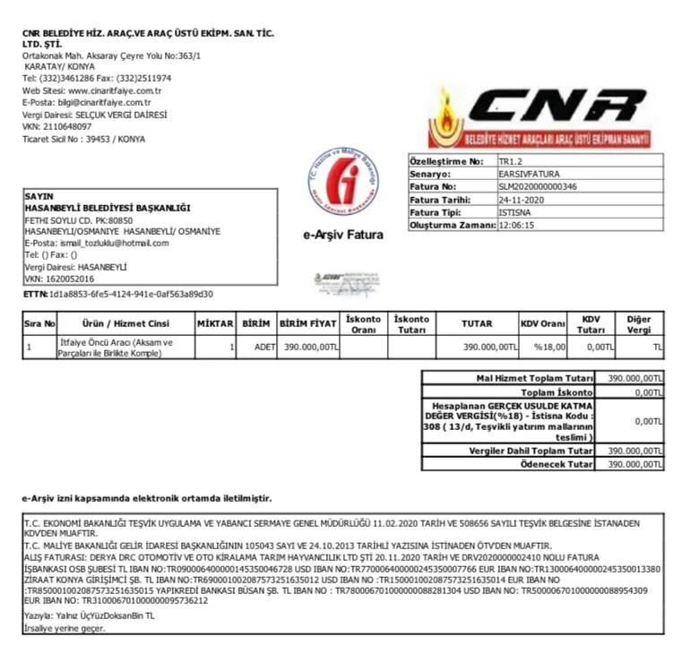 HASANBEYLİ BELEDİYESİ’NDEN BASIN AÇIKLAMASI
