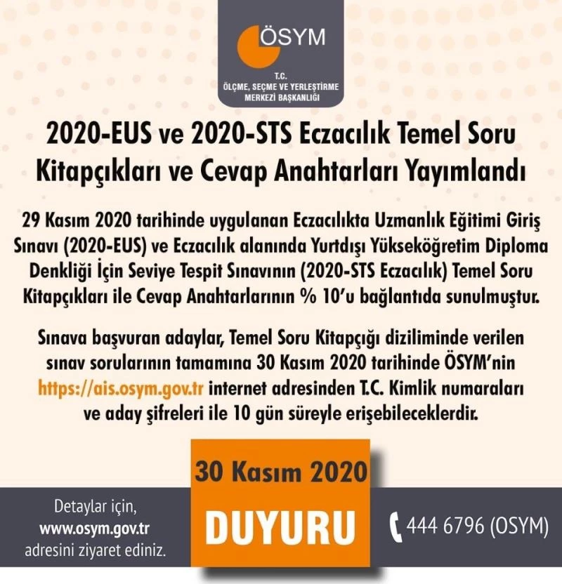 ÖSYM: 