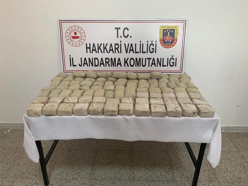Hakkari’de 50 kilo 852 gram eroin ele geçirildi
